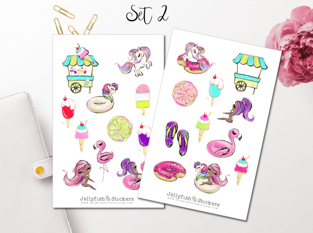 Mädchen Pool Sticker Set